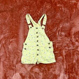Nannette Kids Yellow Floralshorts Kids Overalls Size 5
